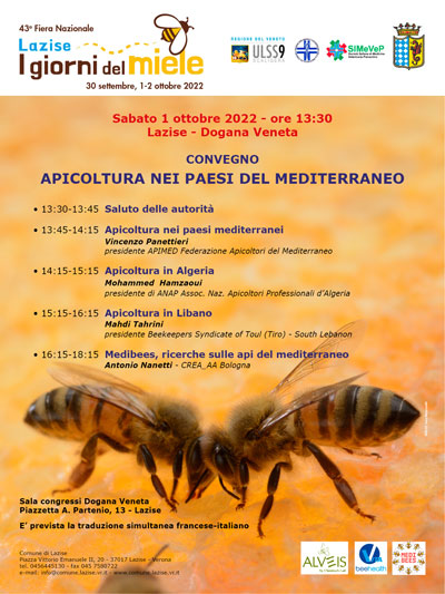 Locandina convegno apicoltura del Mediterraneo